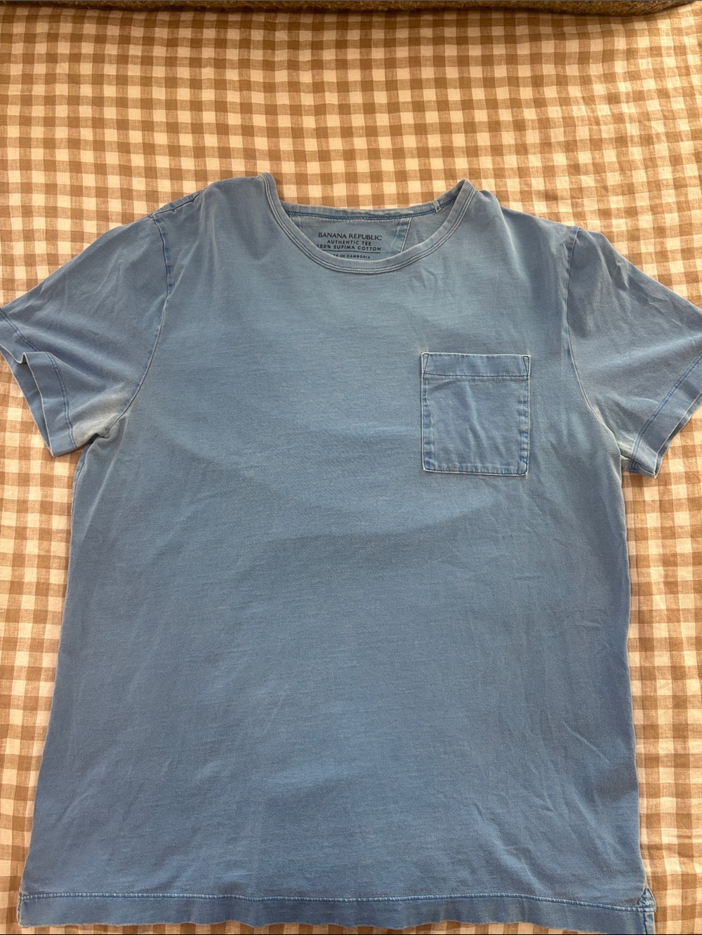 Banana Republic Men’s Light Blue Pocket Crew Tee